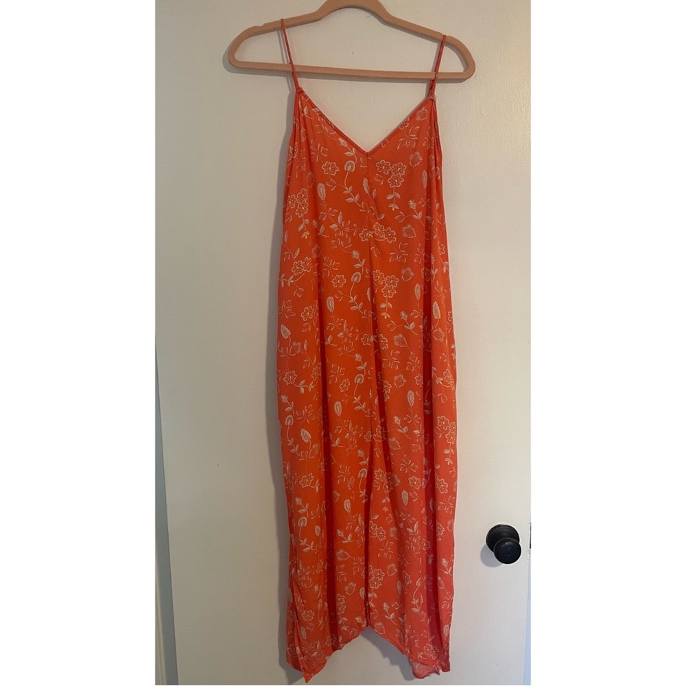 Gap orange floral Handkerchief cami dress